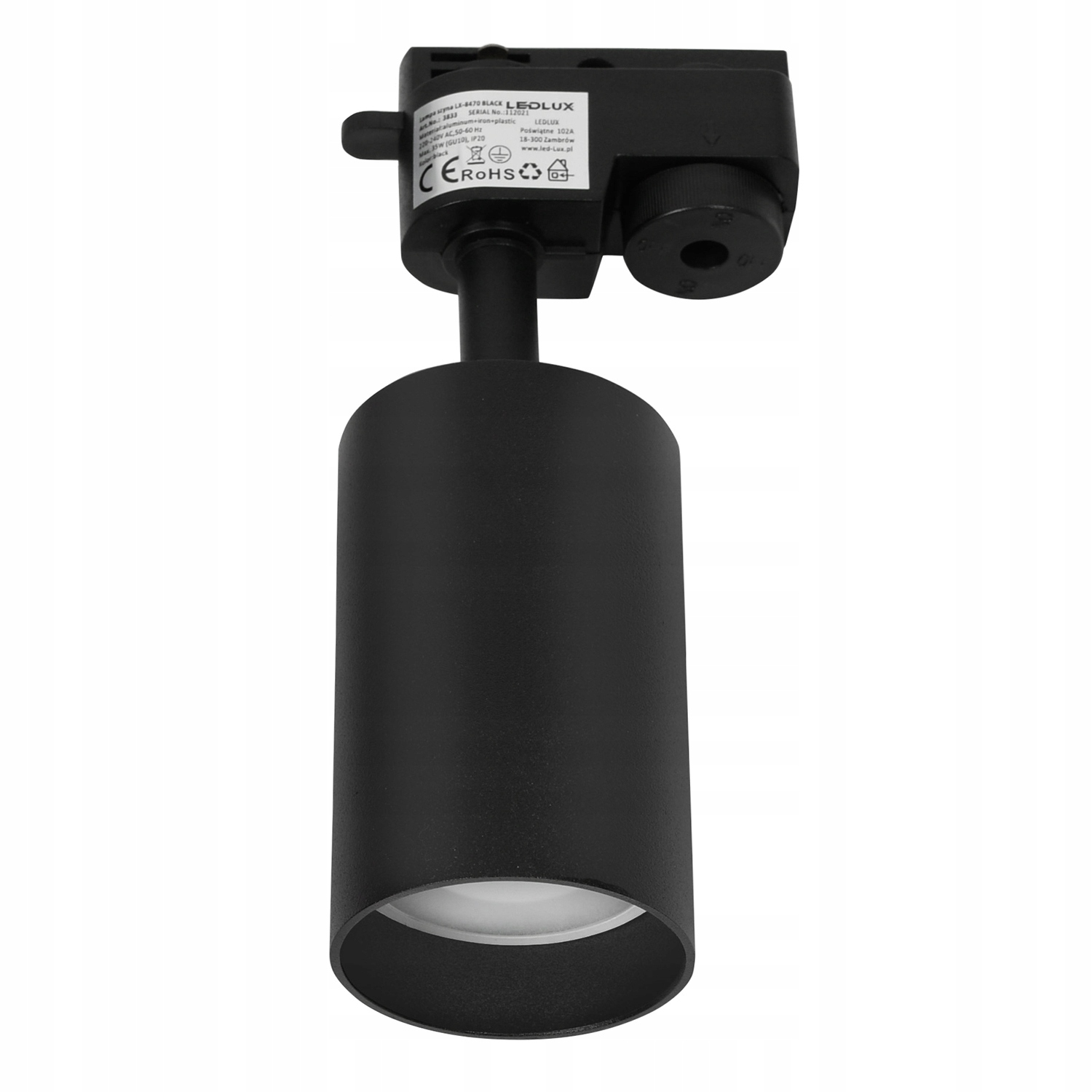 Zestaw Szynoprzewód Szyna 2m + 6x Lampa GU10 LED Maksymalna moc pojedynczego źródła światła 10 W