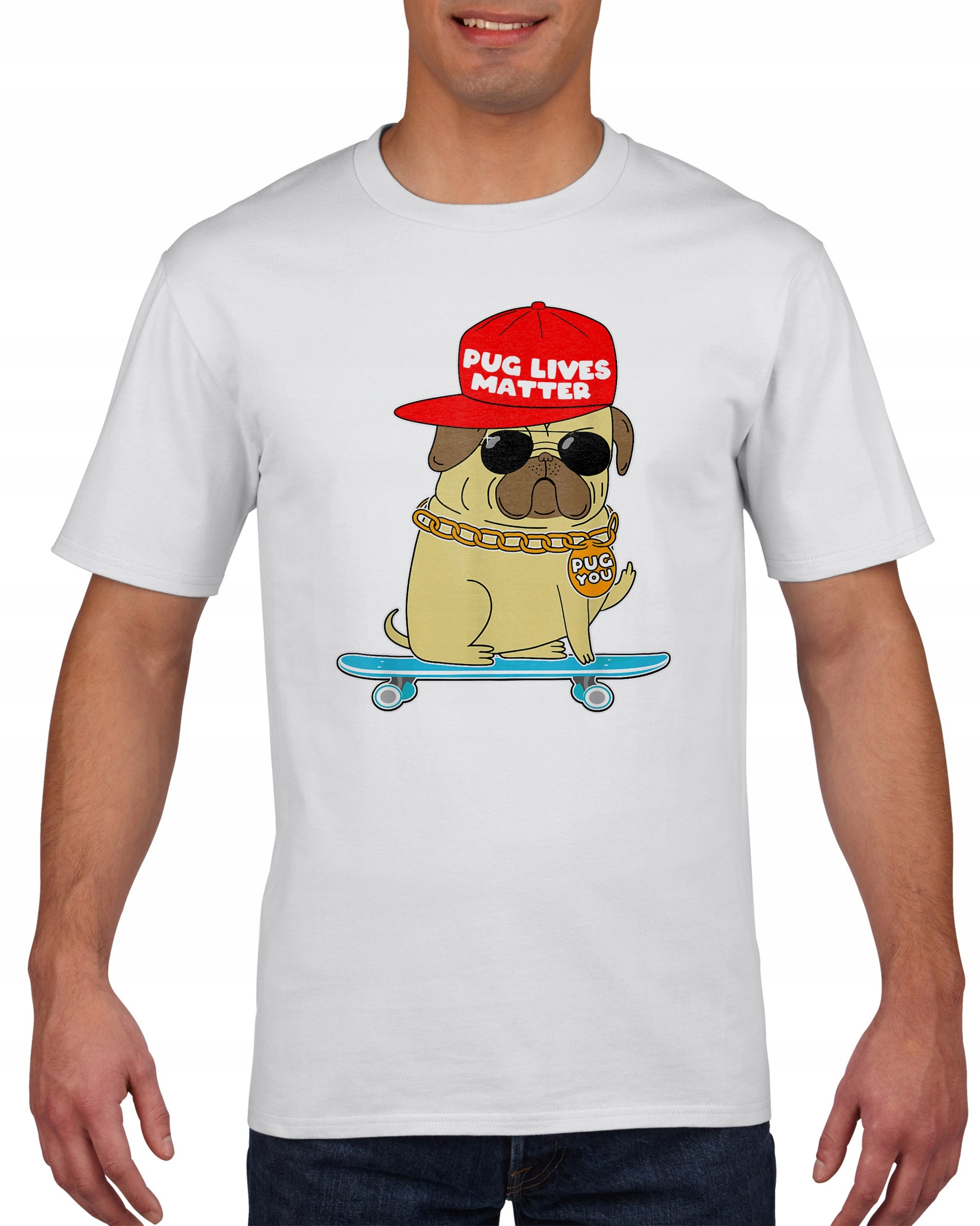 

Koszulka męska Pug lives matter mops pies M