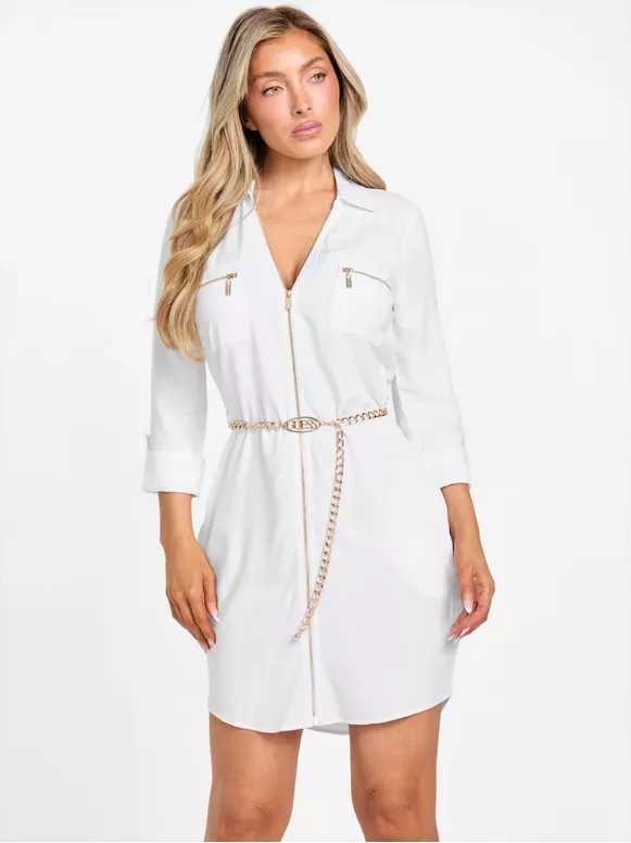 Guess dámské šaty Elina bílé M