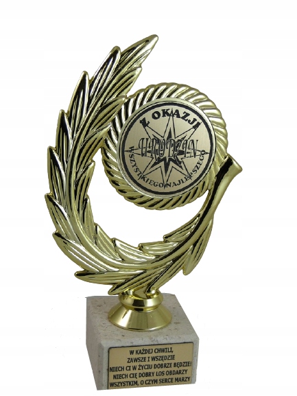 

Statuetka Pamiątka Życzenia na 1-99 urodziny!