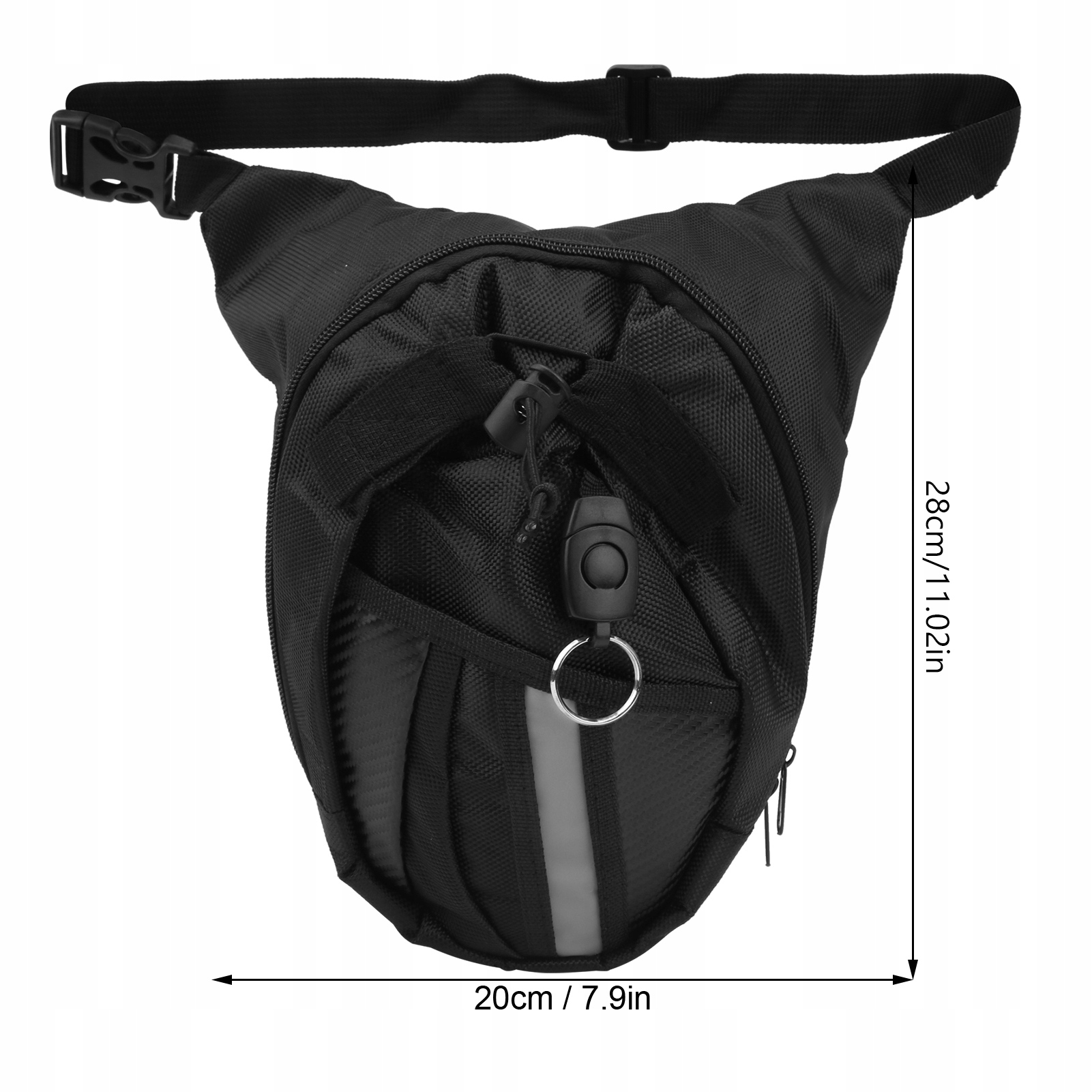 1,6 L TORBA MOTOCYKLOWA BIODRÓWKA NERKA SASZETKA NA NOGĘ Z ODBLASKOWY PASEK Producent bez marki