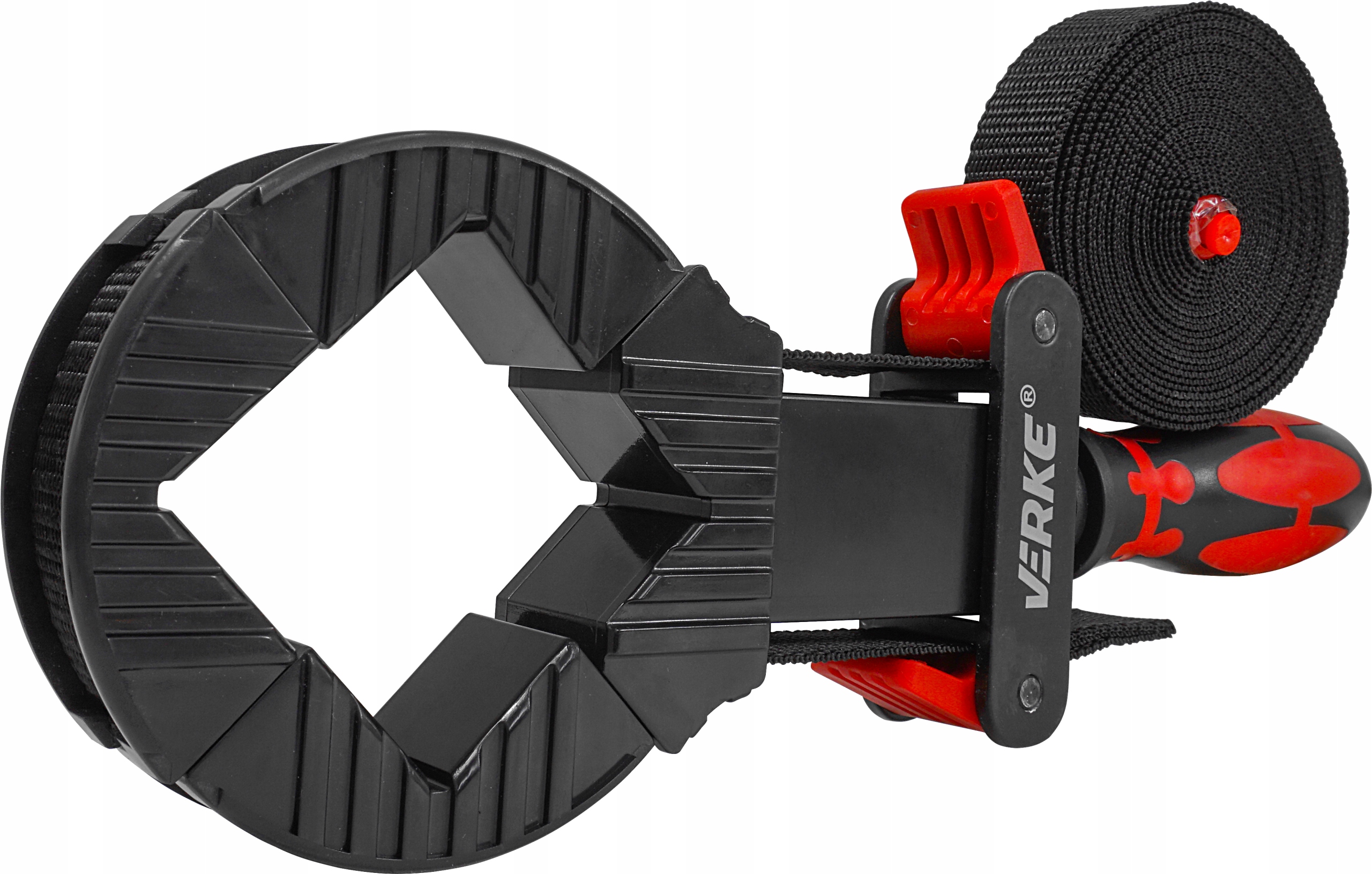 ŚCISK STOLARSKI TAŚMOWY MONTAŻOWY KĄTOWY NAROŻNY ZACISK Z TAŚMĄ KLAMRA 4m Rodzaj taśmowy