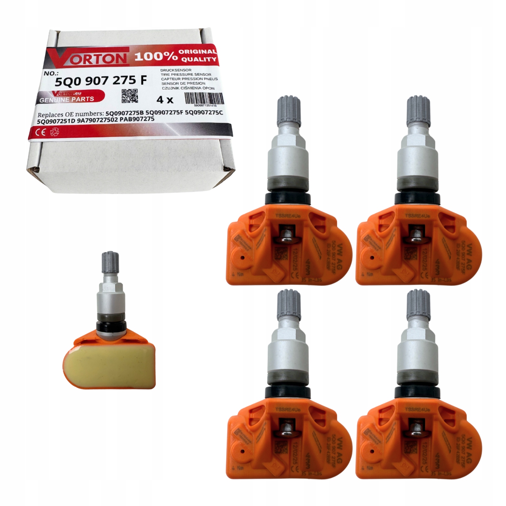 Snímače Tlaku Pneumatík Tpms Vw Sharan Tiguan Touareg Touran 5Q0907275F