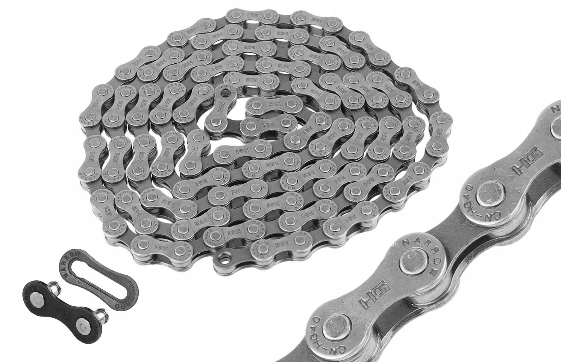 

Shimano CN-HG40 Łańcuch Rowerowy 8/7/6 Rz+ spinka
