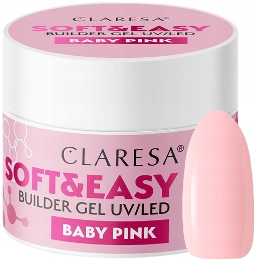 Stavební Gel Soft&Easy BuilderGel Baby Pink 90G Claresa Nepeče v lampě