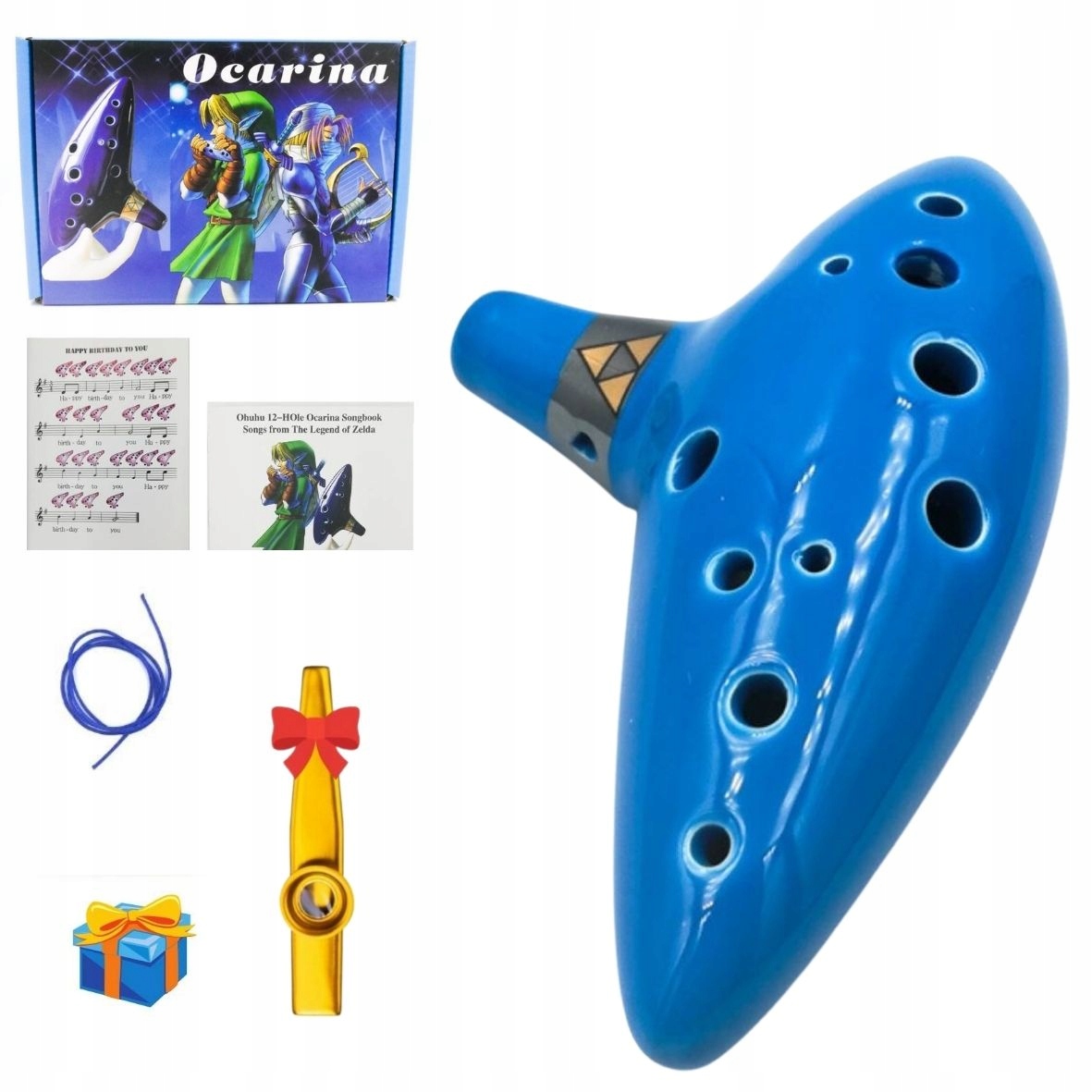 

Okaryna Zelda niebieska, chwyty gratisy Oryginalna