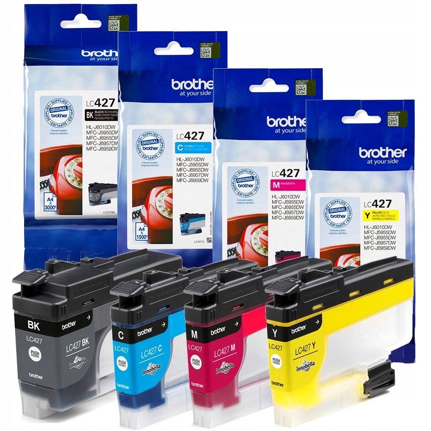 

Tusze Brother LC427BK LC427C LC427M LC427Y J6010DW