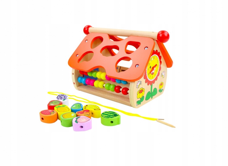 

Malowany Las Drewniany Sorter Edukacyjny Domek