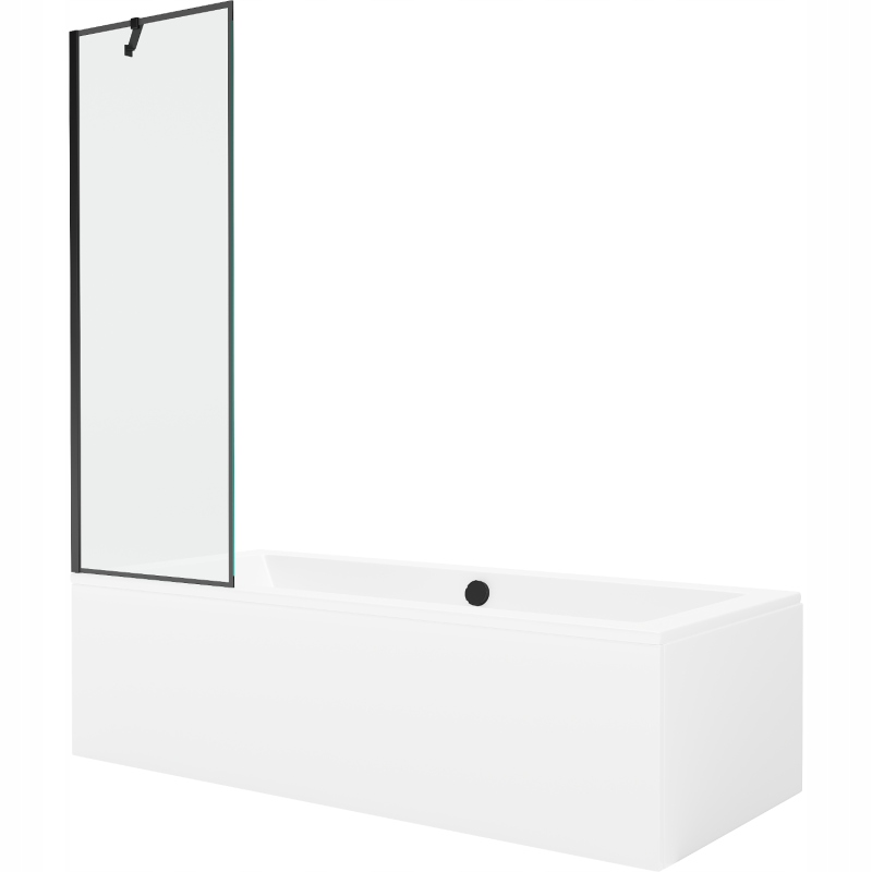 Mexen Cube obdélníková vana 170 x 80 cm s zástěna