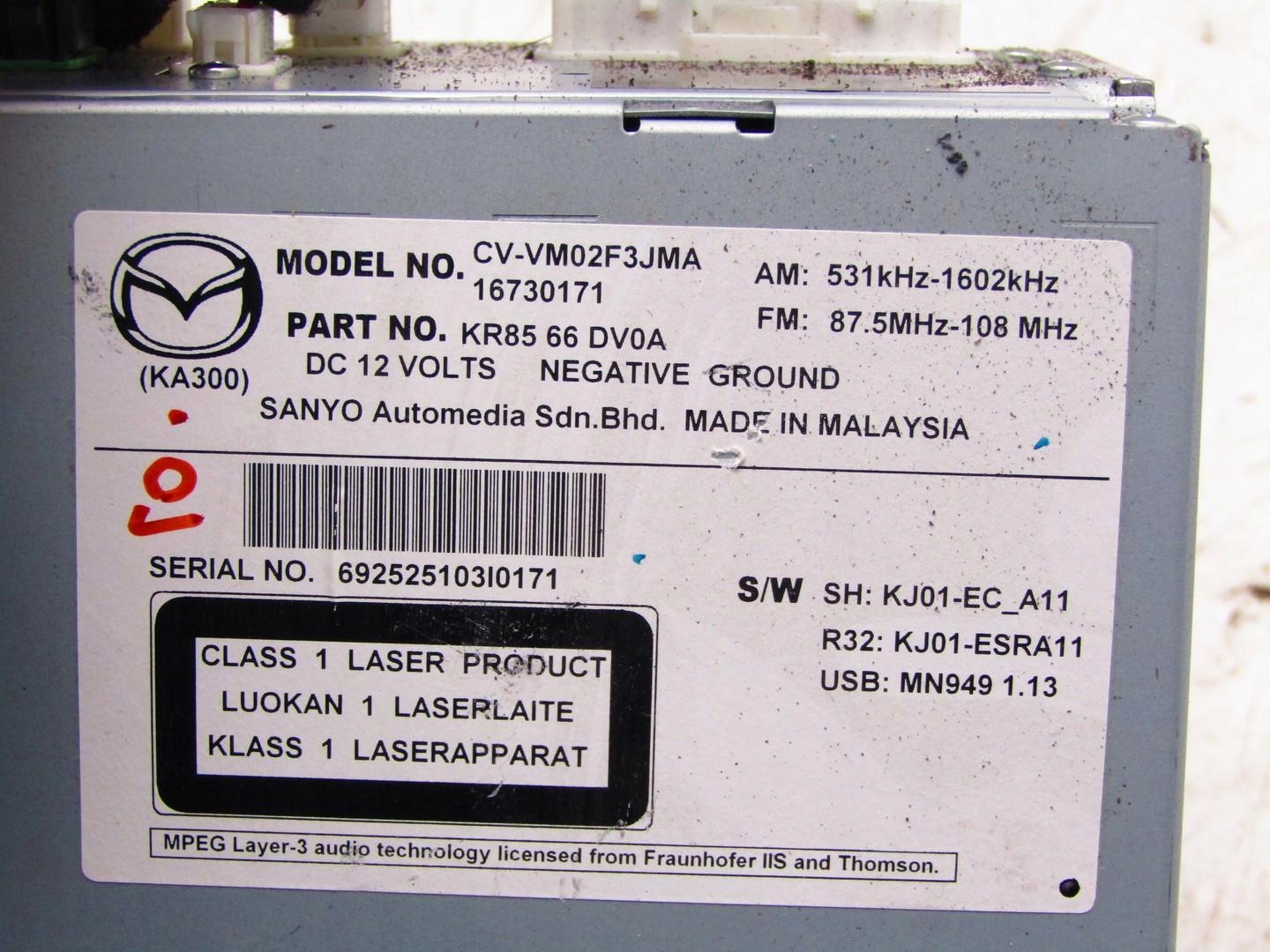 радио NAVI mazda CX5 KE и KR8566