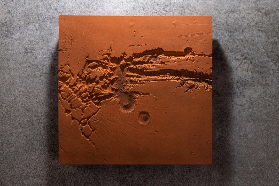 Spacecrafting Valles Marineris Ľavý panel 20cm x 20cm Odliatok Mars