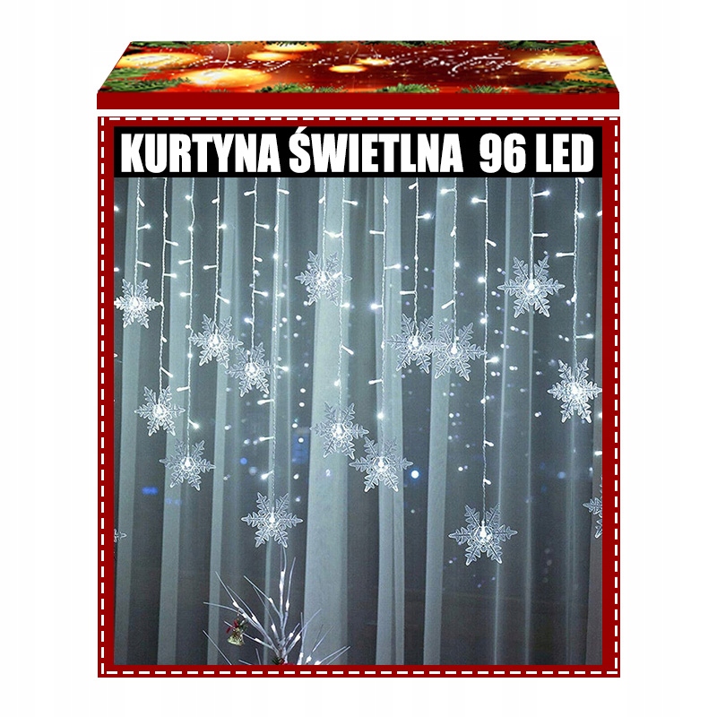 

Girlanda Świetlna Kurtyna Z Gwiazdkami Led Lampki