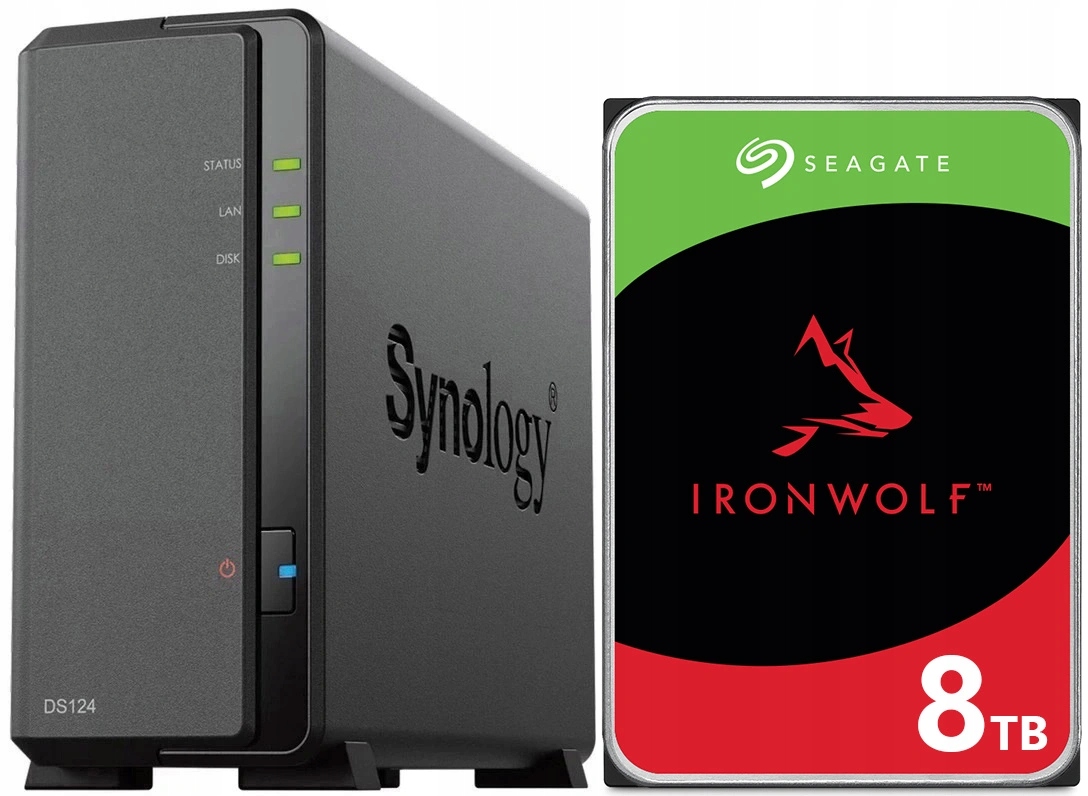 Nas server Synology DiskStation DS124 8TB Seagate IronWolf