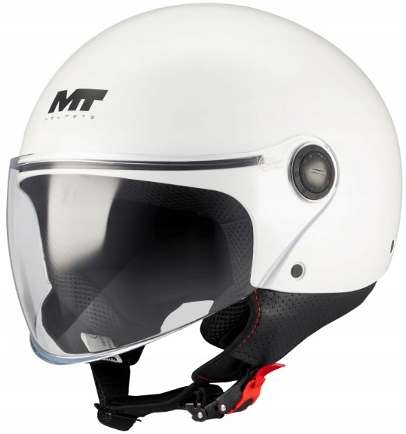 Motocyklová prilba na skúter Mt Street S Pure White Gloss biela Darčeky