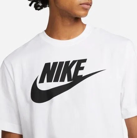 Tričko Nike Pánské tričko Tee Icon Swoosh Bílé bavlněné sportovní