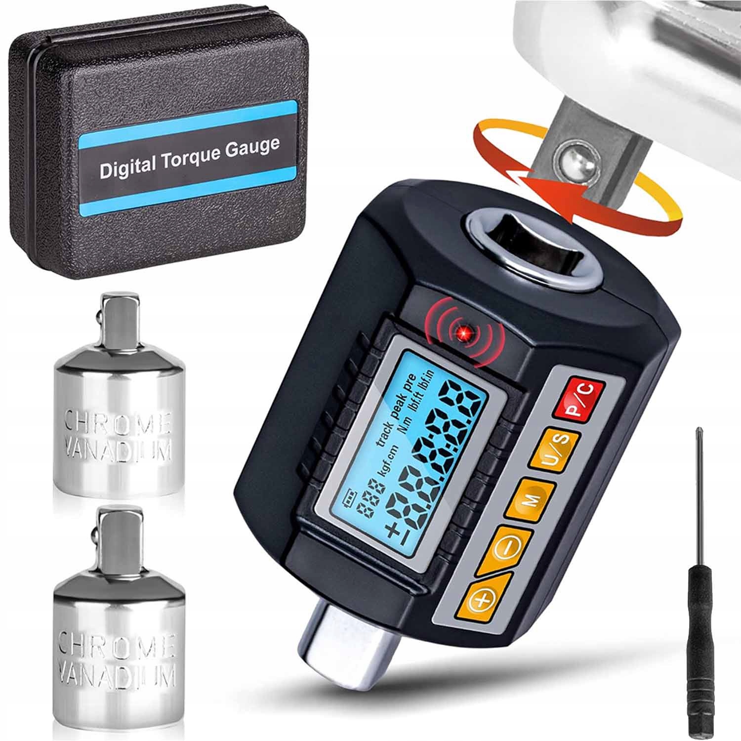 Klíč Dynamometrický adaptér 13.5-135 Nm Redukce 1/4" 3/8" Elektronický