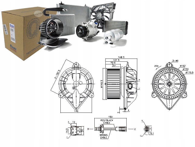 WENTYLATOR DMUCHAWY RENAULT MEGANE SCENIC SCENIC I 1.4-2.0