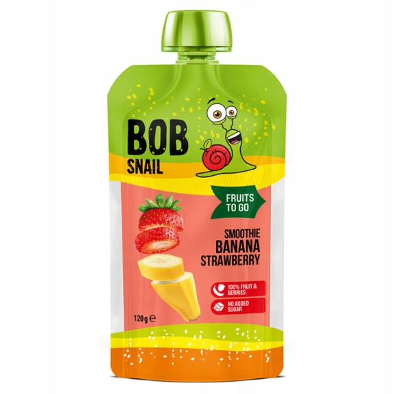Bobsnail banánově jahodové smoothie bez přidaného cukru