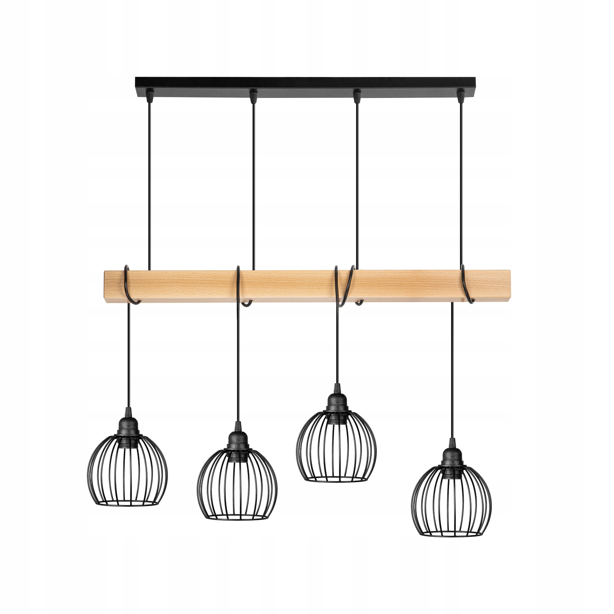

Lampa Wisząca Belka Drewniana Kula Brylant Loft