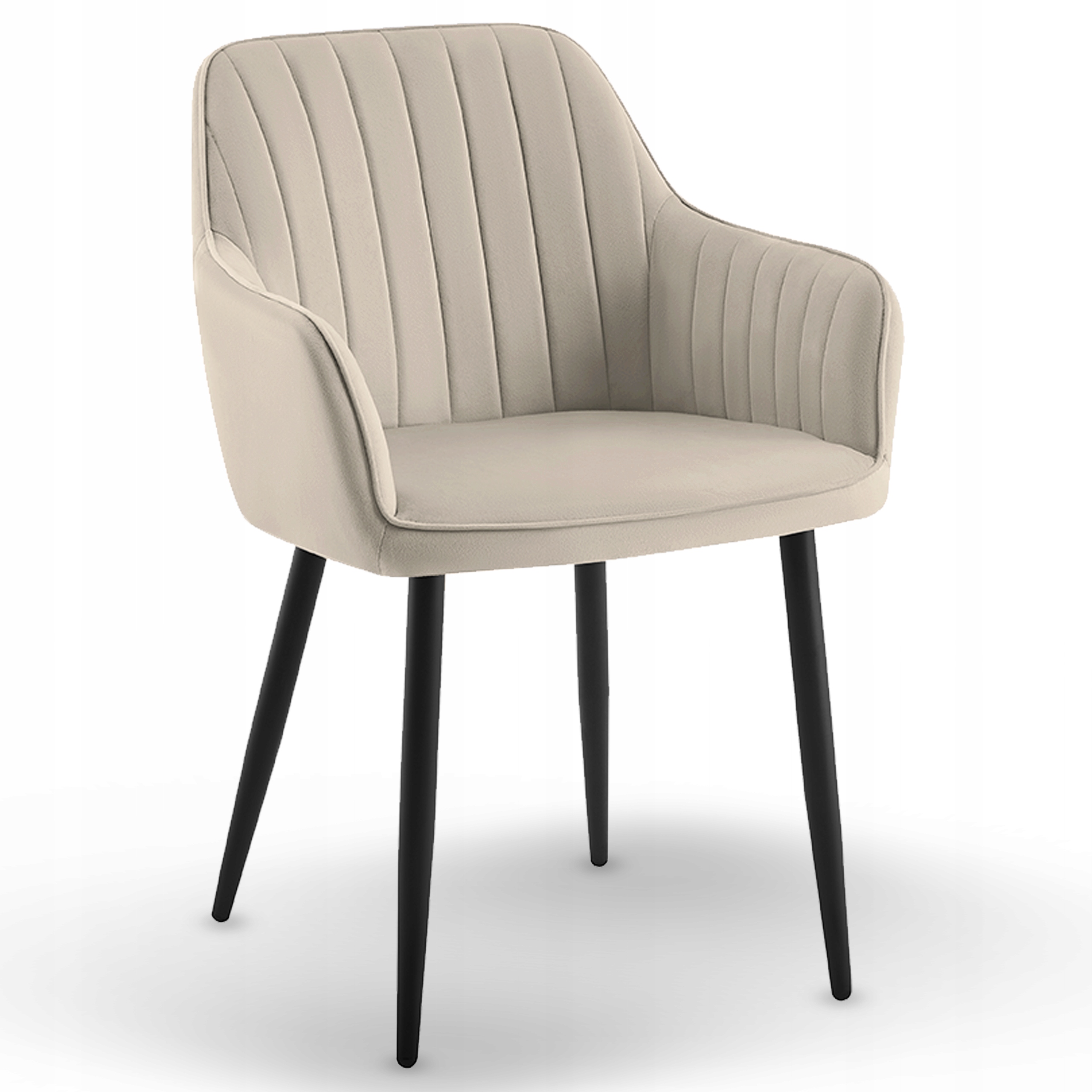 KRZESŁO TAPICEROWANE NOWOCZESNE LOFT GLAMOUR PASKI KT203 MARIA III TAUPE