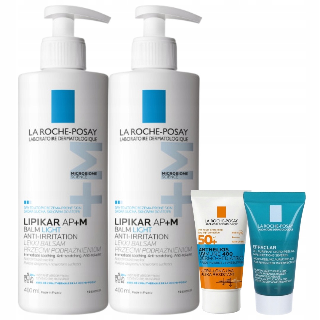 La Roche-Posay Lipikar Baume Light Ap+m balsam do skóry suchej 400ml 2PAK