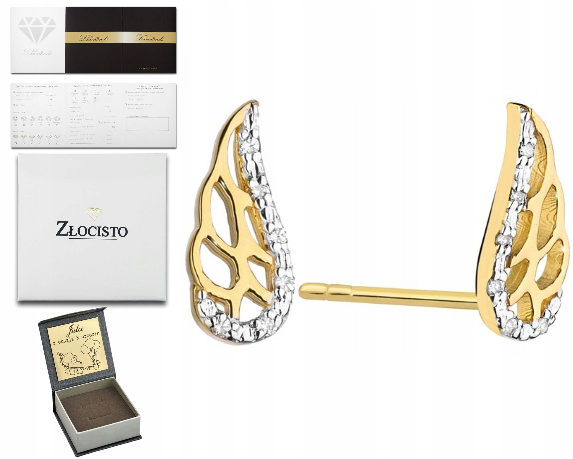 Náušnice S Brilianty, Křídla, Křídla Andělského Křídla