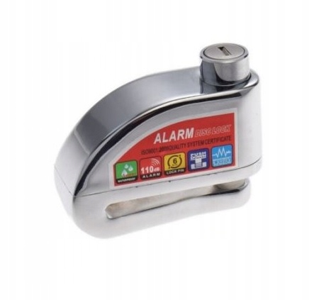 BLOKADA NA TARCZE HAMULCOWA MOTOCYKL ROWER ALARM EAN 6660000008563