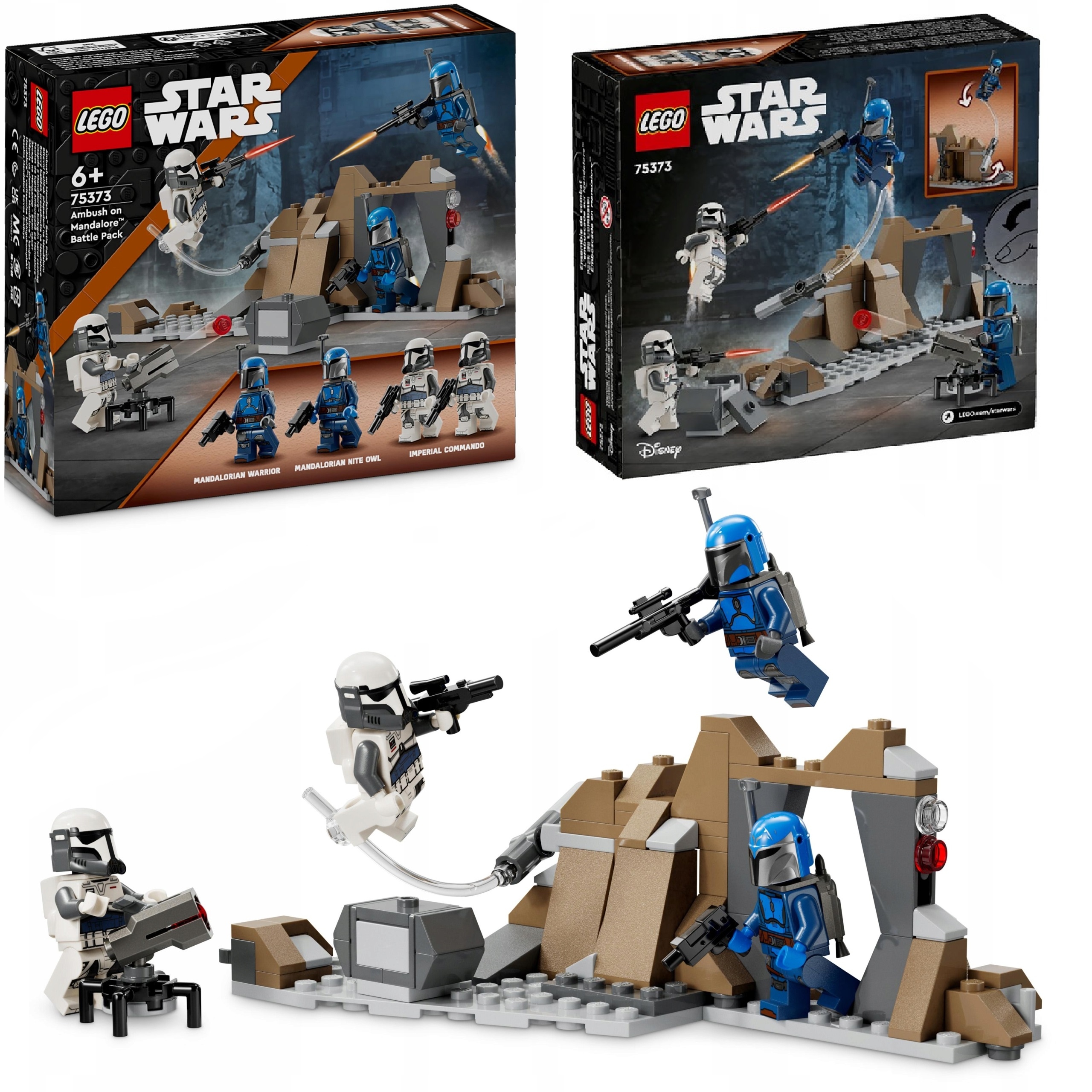 2x LEGO STAR WARS 75373 ZASADZKA NA MANDALORZE ZESTAW BITEWNY