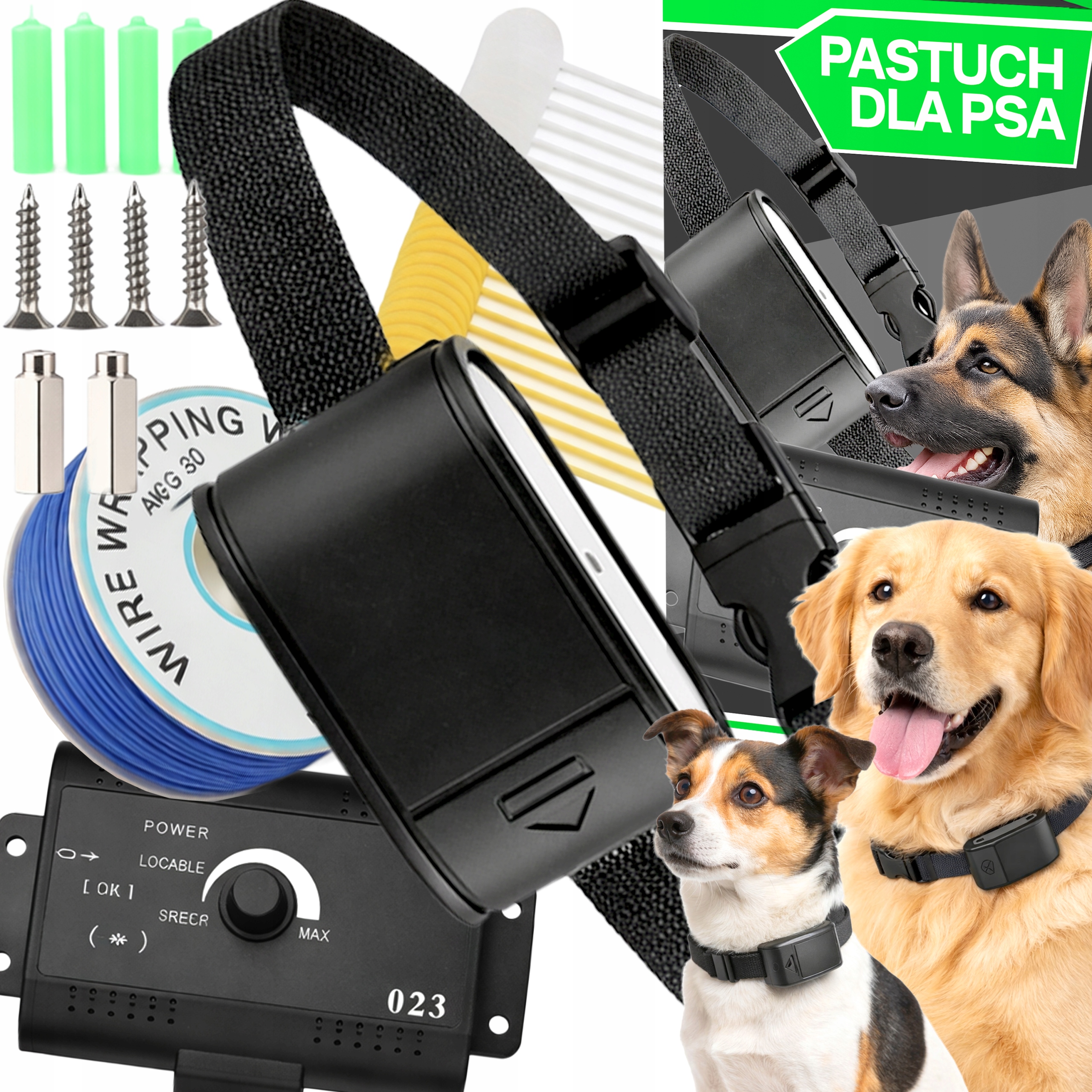 Levně Elektrický Pastuch Pro Psy Kotec Oplocení Obojek Regulace Sada