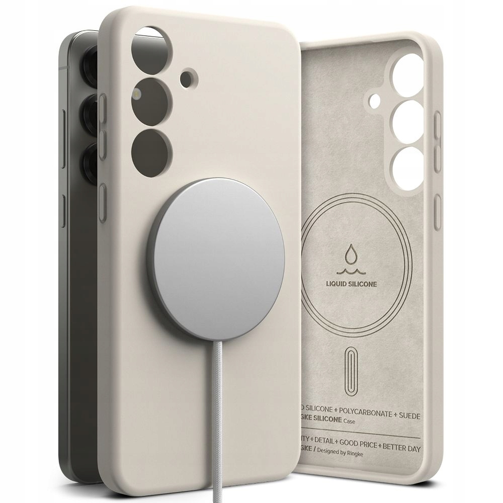 Ringke Etui Do Galaxy S25 Silicone Magnetic Magsafe Plecki Obudowa