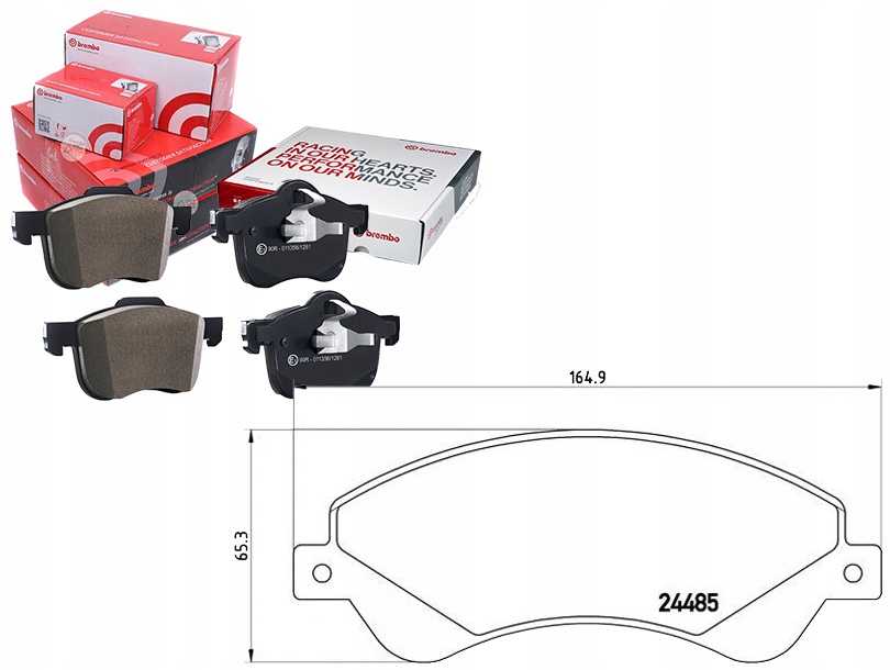 Sada Brzdových Destiček Brembo 1721086 1534428
