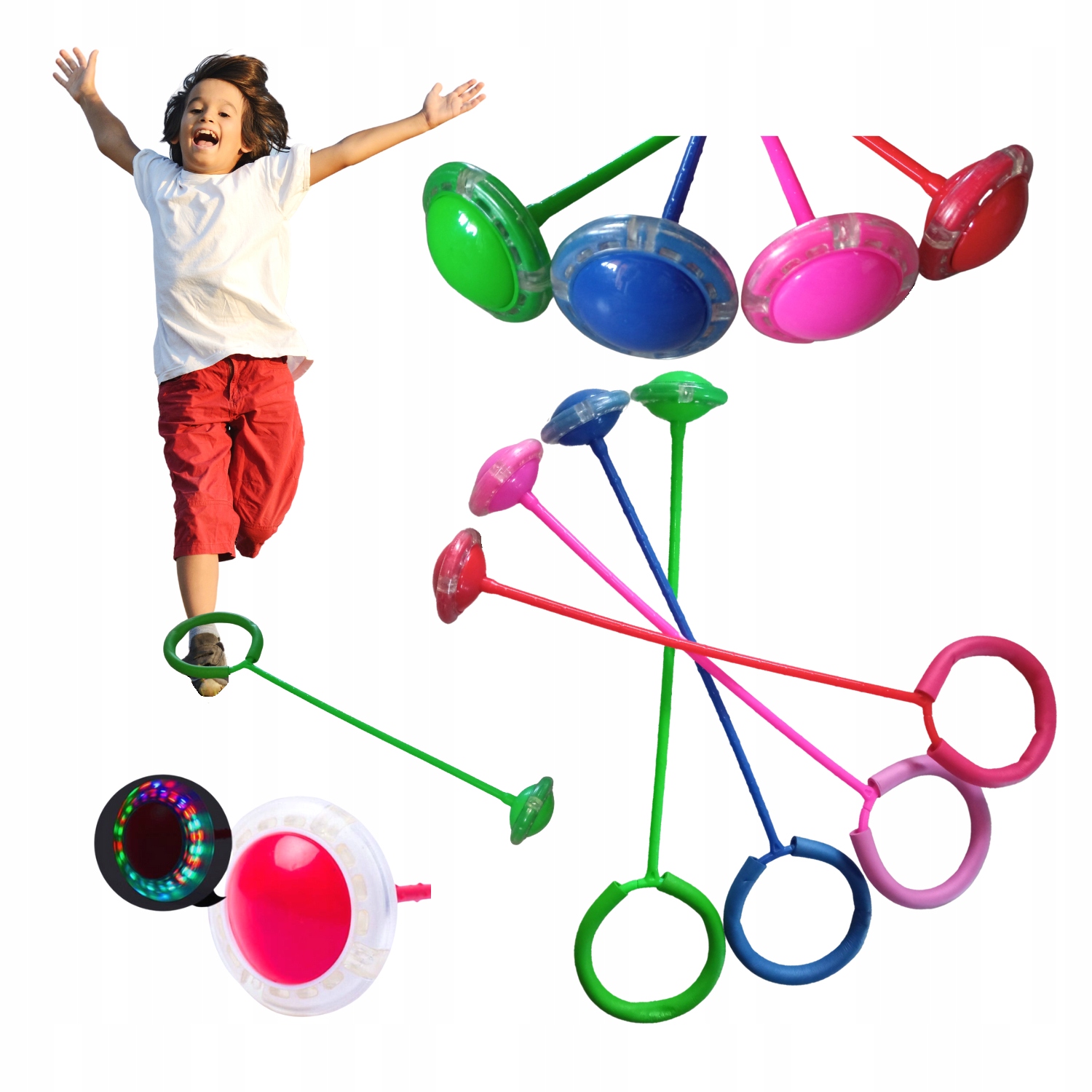 HULA HOP NA NOGĘ SKAKANKA SKIPPER ŚWIECĄCA LED DLA DZIECKA DZIEWCZYNKI EAN (GTIN) 5905679008539