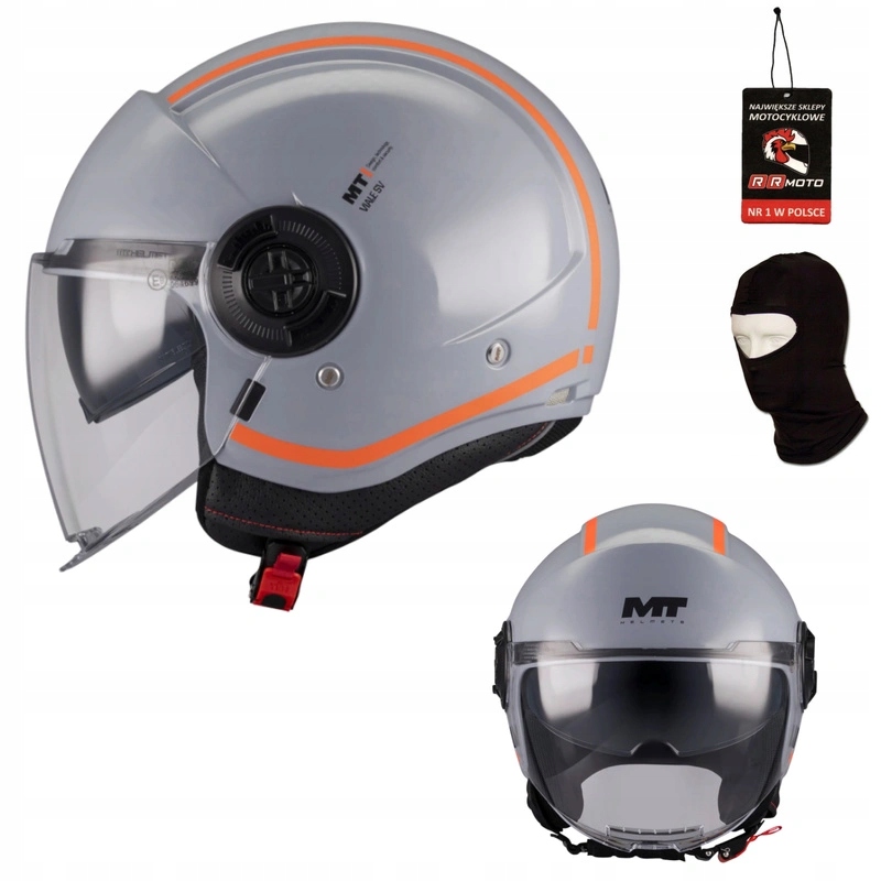 Motocyklová prilba Mt Viale Sv S Tasty Grey/orange šedá oranžová Darčeky