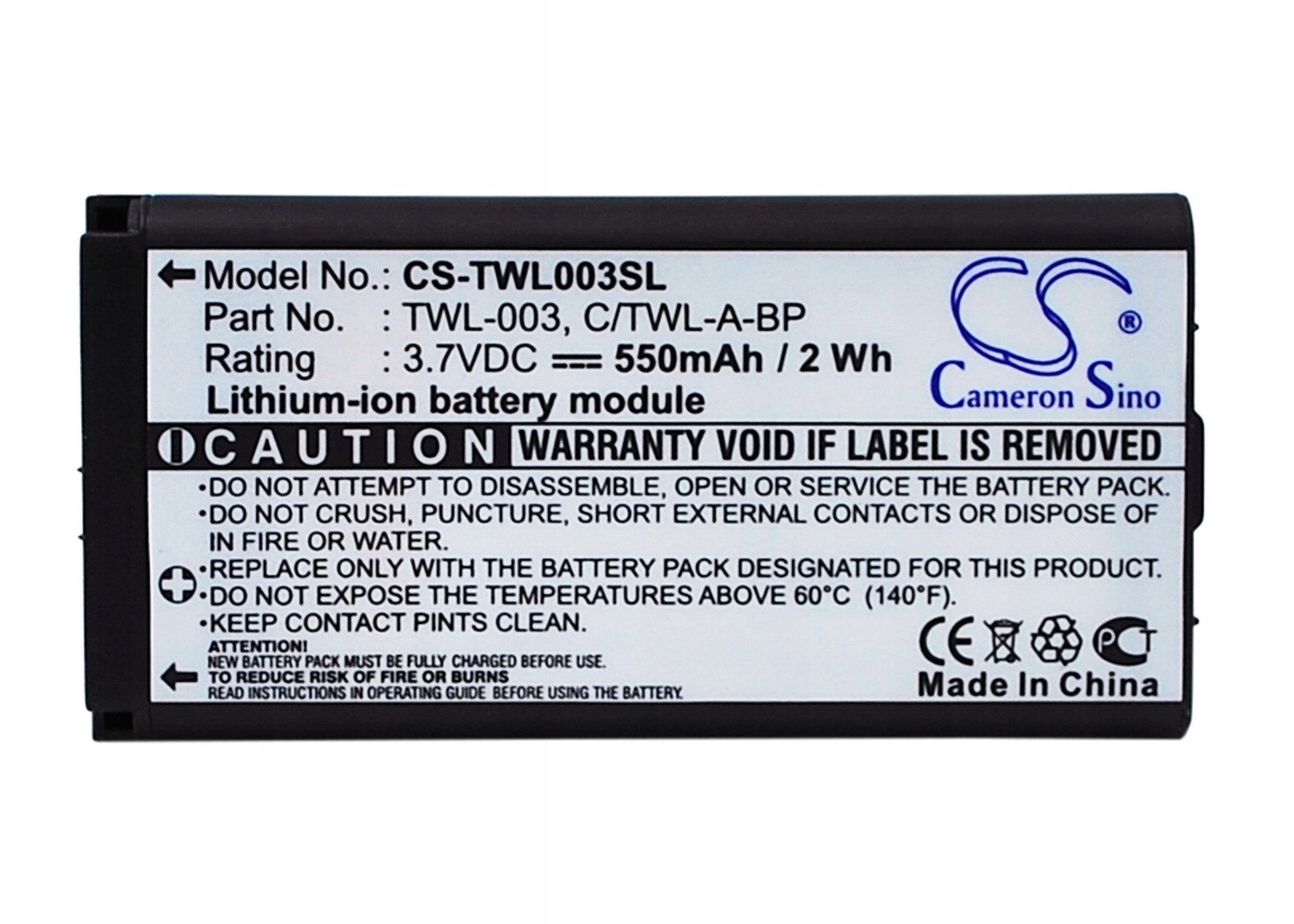 TECHTEK Bateria 550mAh kompatybilna z [Nintendo] DSi, NDSi, NDSiL zastąp