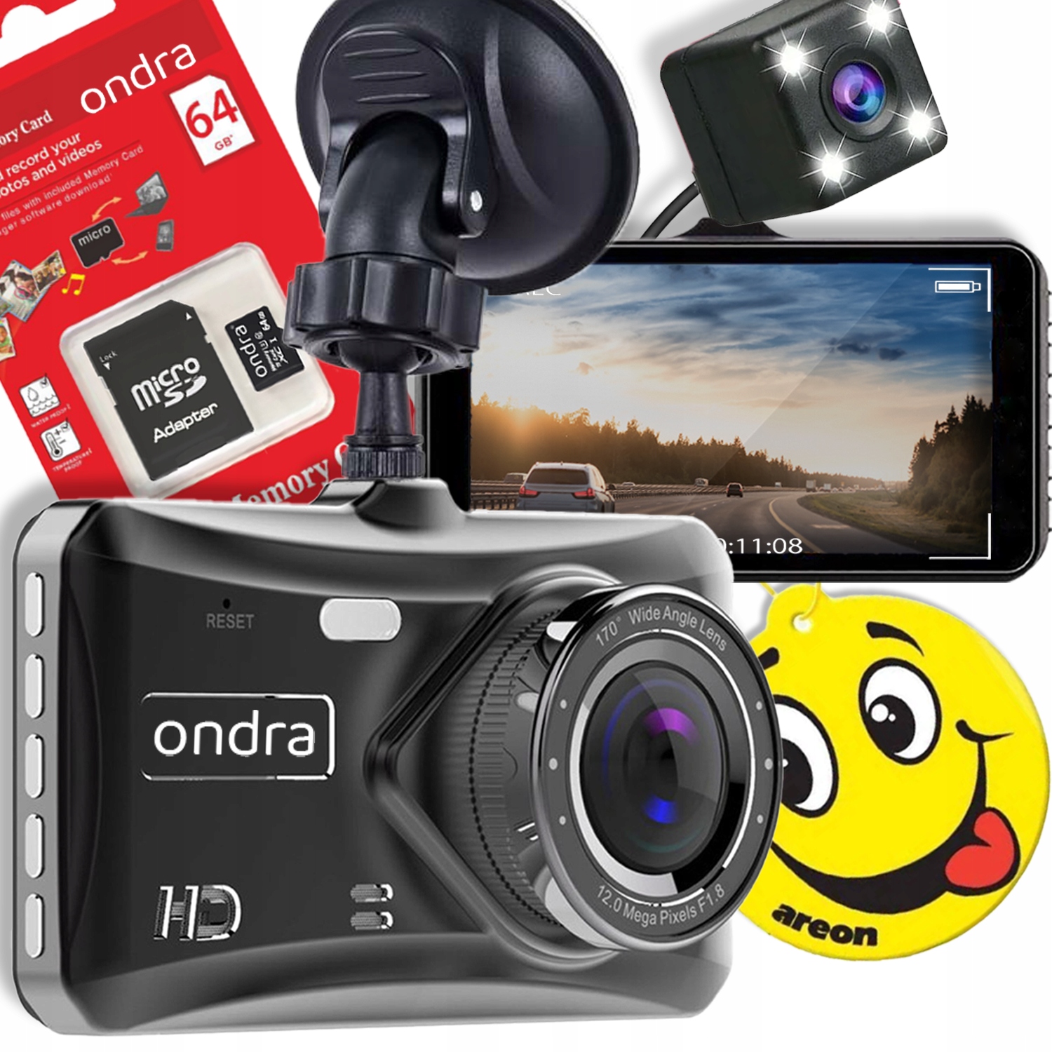 Kamera Do Auta Autokamera Videorekordér duální palubní kamera České Menu