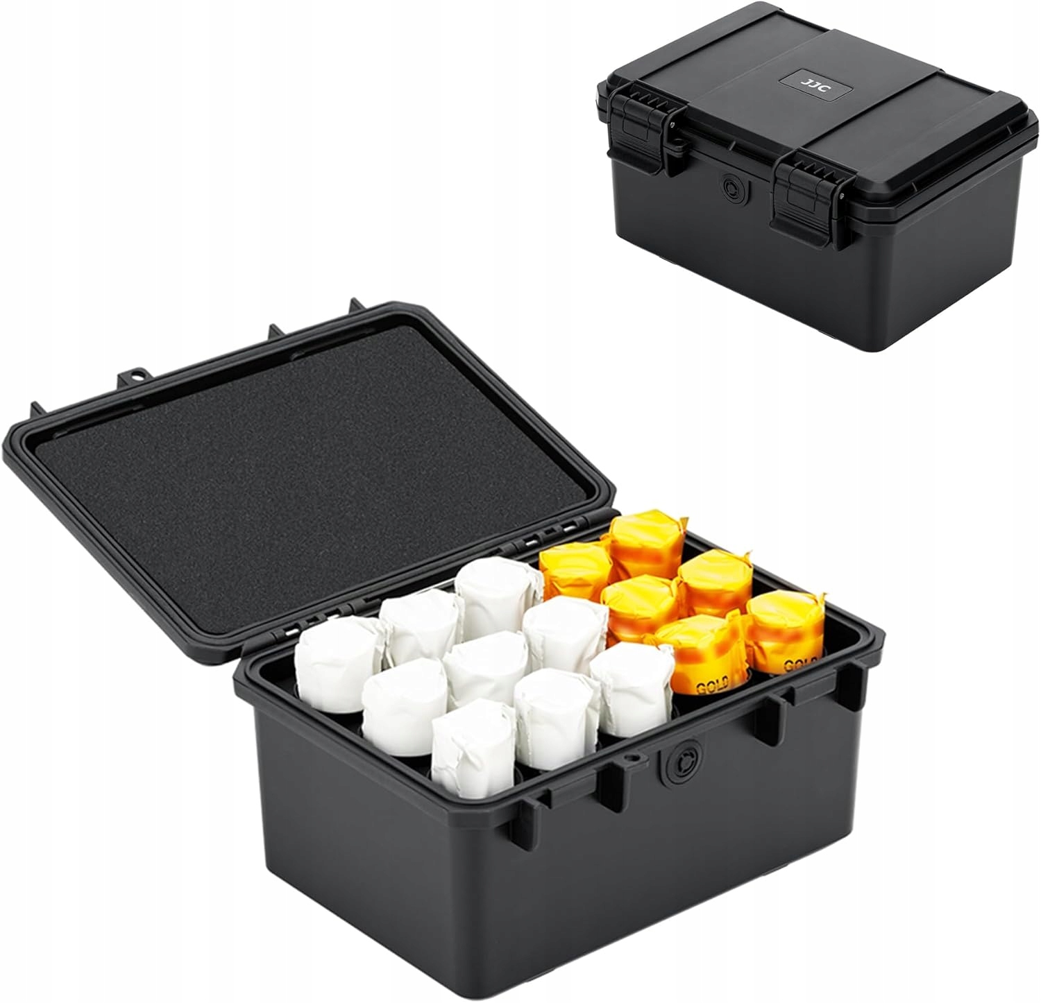 Jjc Kasetka wodoodporna IP67 na 15 rolek filmu kliszy formatu 120