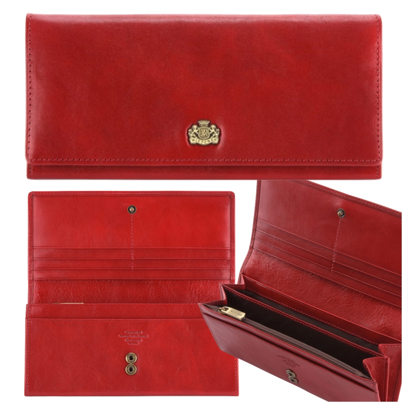 Velká dámská peněženka Wittchen Arizona 10-1-333-3 červená elegantní