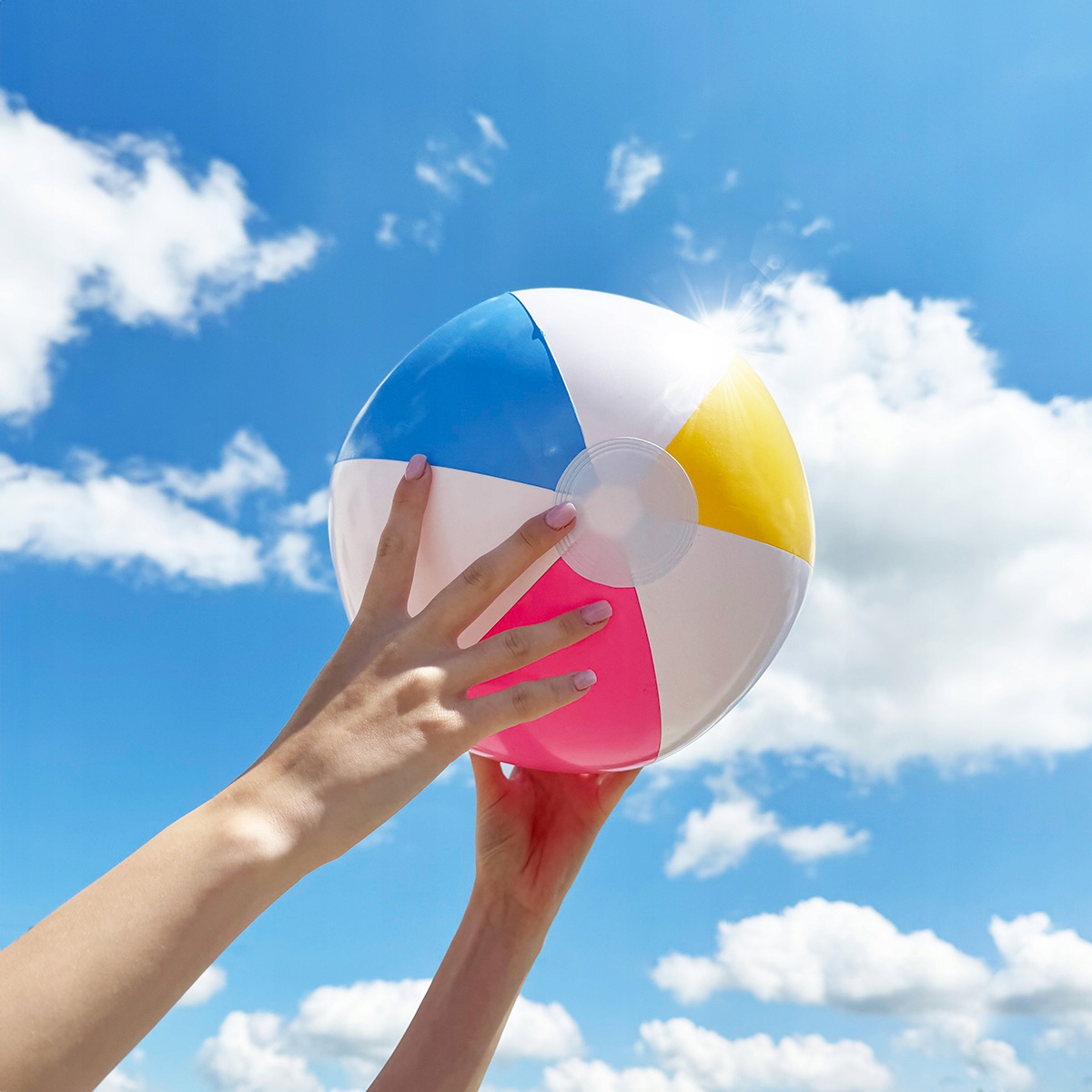 PIŁKA DMUCHANA PLAŻOWA DO WODY DLA DZIECI RODZINNA OGRODOWA NA BASEN 40CM Stan opakowania oryginalne