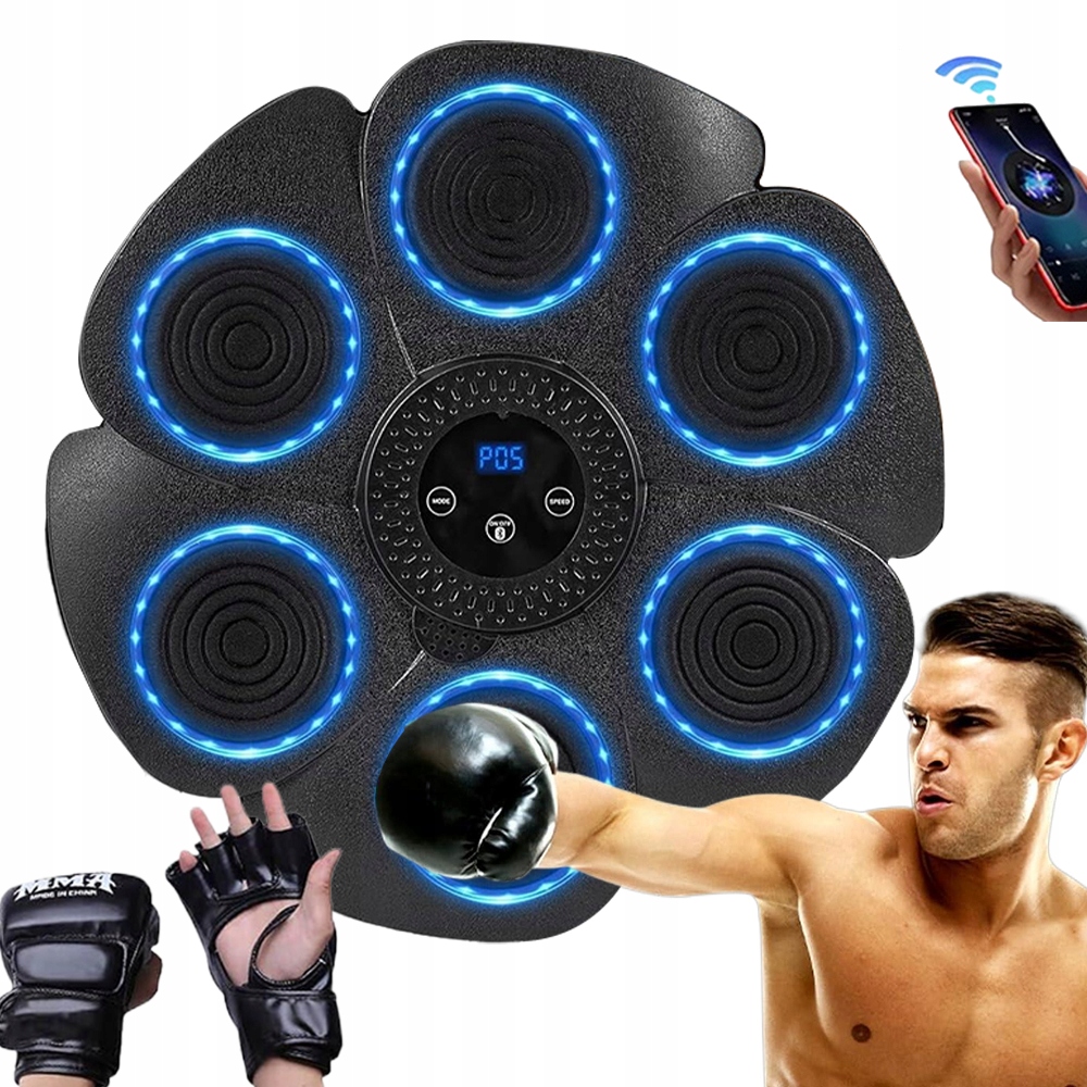 Muzyczna Maszyna Bokserska Bluetooth Ściana Machine Tarcza Led 18 Prędkości