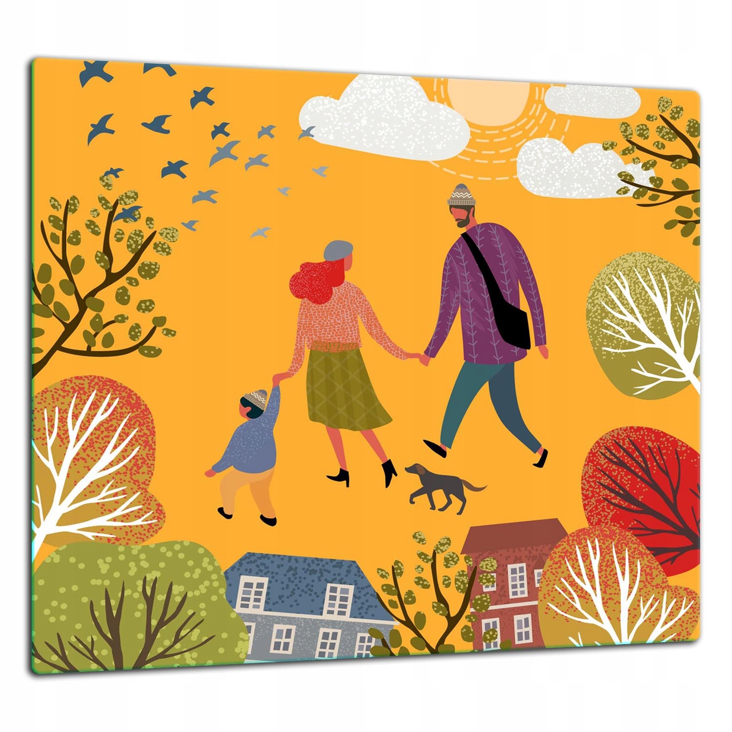 Skleněná Ochranná Deska Panel Lepidlo 65x60 Obraz