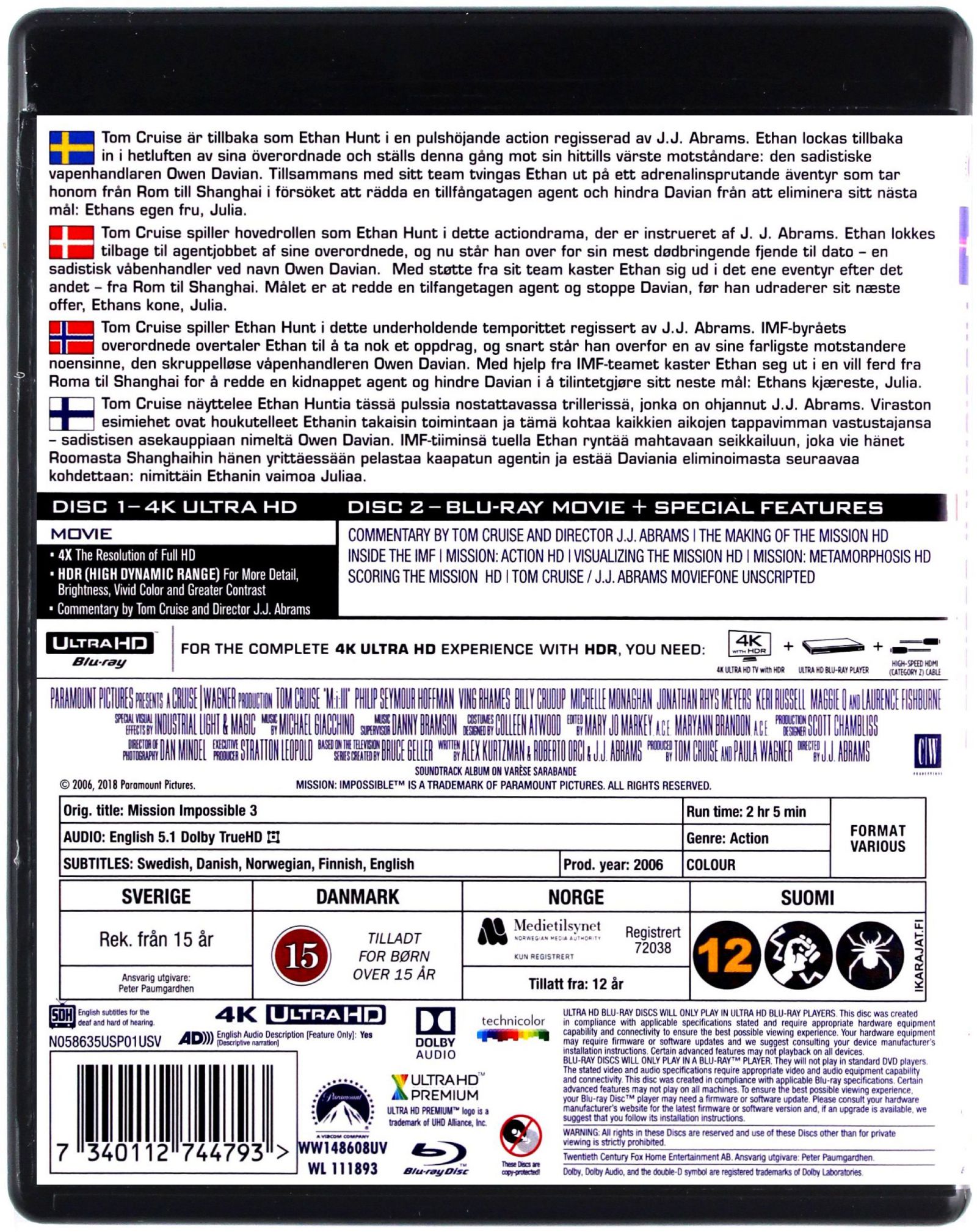 MISSION: IMPOSSIBLE 3 [BLU-RAY 4K]+[BLU-RAY] Gatunek sensacyjne