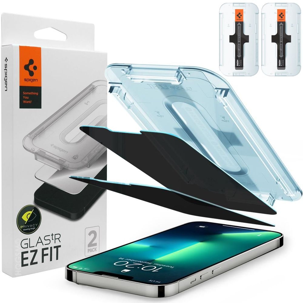 

2x Szkło Prywatyzujące do iPhone 13, Spigen