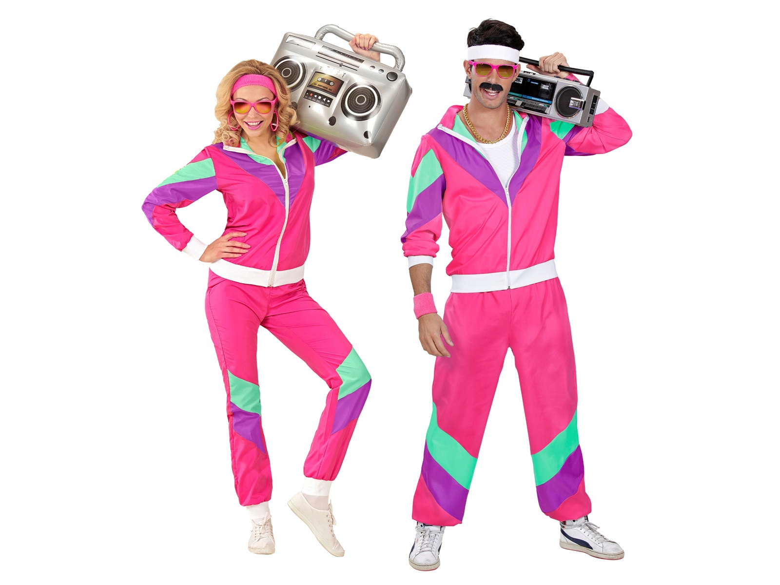 Kostým Disco Teplákovka růžový vel M Převlek Kostým