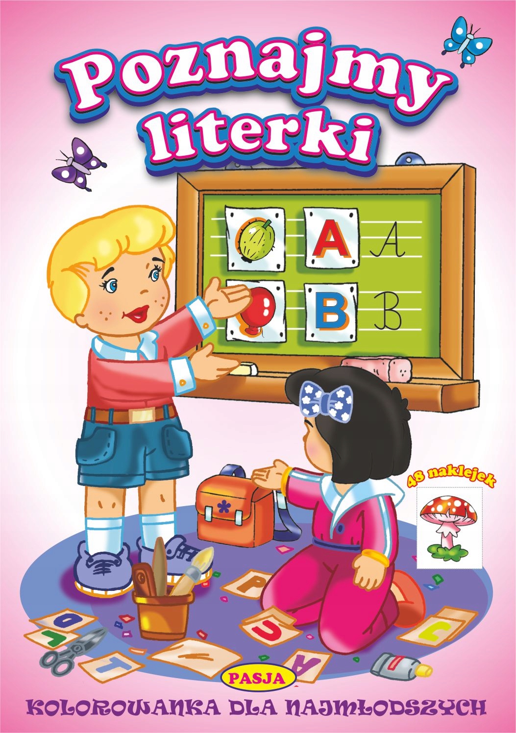 

Poznajemy Literki. Naklejki.