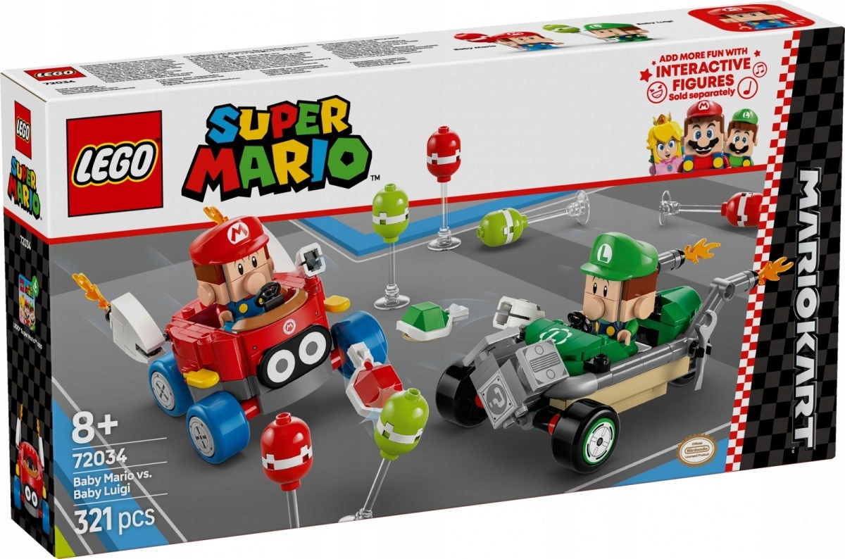 Lego Stavebnice Mario 72034 Mario Kart Baby Mario versus Baby Luigi
