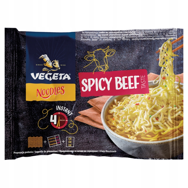 25 x Vegeta Nudle polévka s příchutí hovězího masa pikantní 75 g