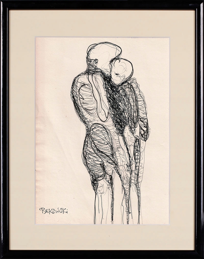 Zdzisław Beksiński - stary ręcznie rysowany TUSZ !