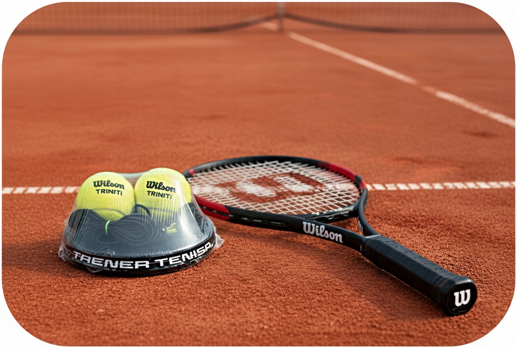 Tenis trainer Trener Tenisa WILSON + PIŁKA ZAPASOWA Marka Fun&more