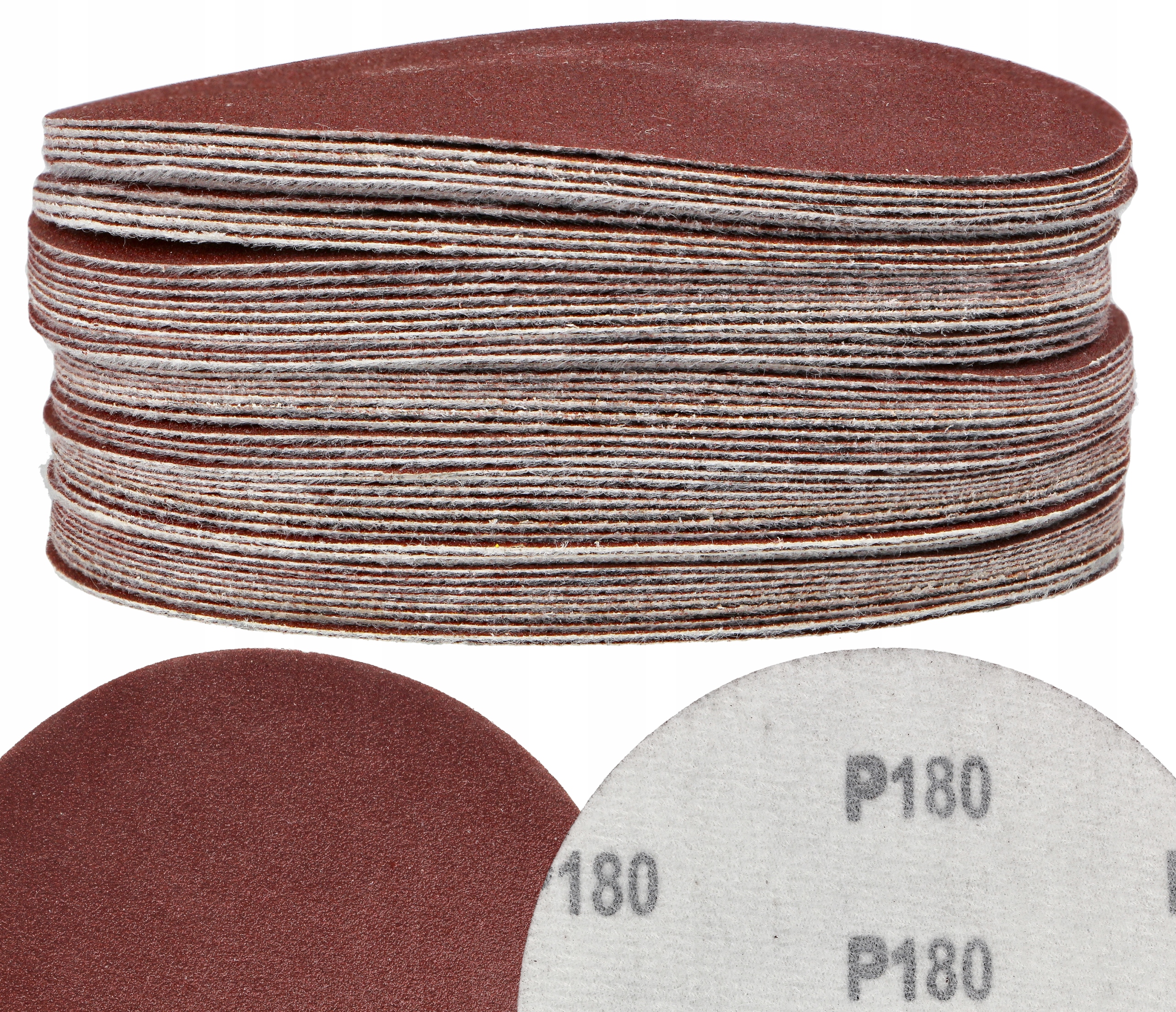 Papier Ścierny Na Rzep P180 125 Do Szlifierki Krążki Samoprzylepne X50