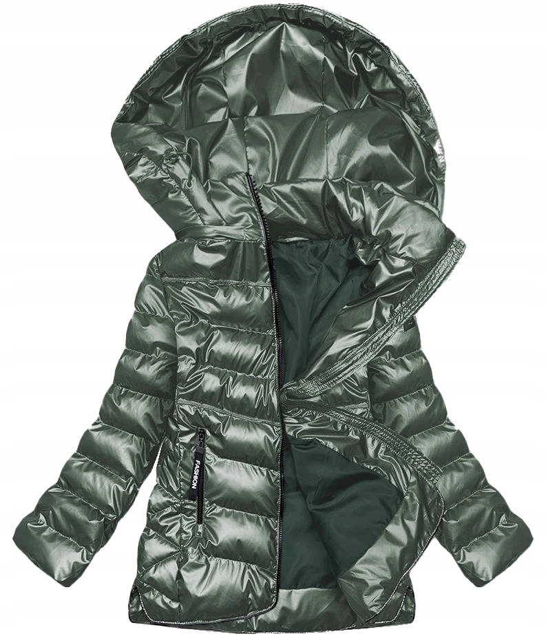 Péřová Přechodová Bunda B9790 Zelená 52